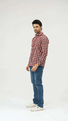 Men Casual Dress Shirt - Multi Checkered