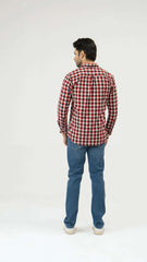 Men Casual Dress Shirt - Multi Checkered