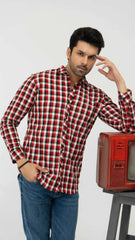 Men Casual Dress Shirt - Multi Checkered