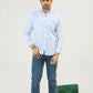 Men Casual Dress Shirt - Clear Sky - Harwage