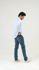 Men Casual Dress Shirt - Clear Sky