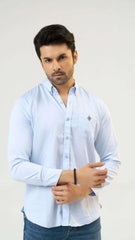 Men Casual Dress Shirt - Clear Sky