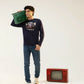 Men Full Sleeve T-Shirt - Navy Blue - Harwage