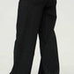 Women Stripped Jeans Wide Leg - Black - Harwage