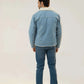 Men Denim Jacket - Blue - Harwage