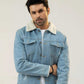 Men Denim Jacket - Blue - Harwage