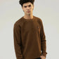 Men Regular Fit Sweatshirt - Brown - Harwage