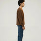 Men Regular Fit Sweatshirt - Brown - Harwage