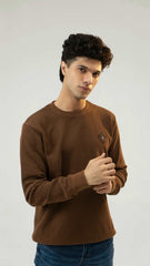 Men Regular Fit Sweatshirt - Brown