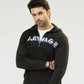 Men Regular Fit Hoodie - Black - Harwage
