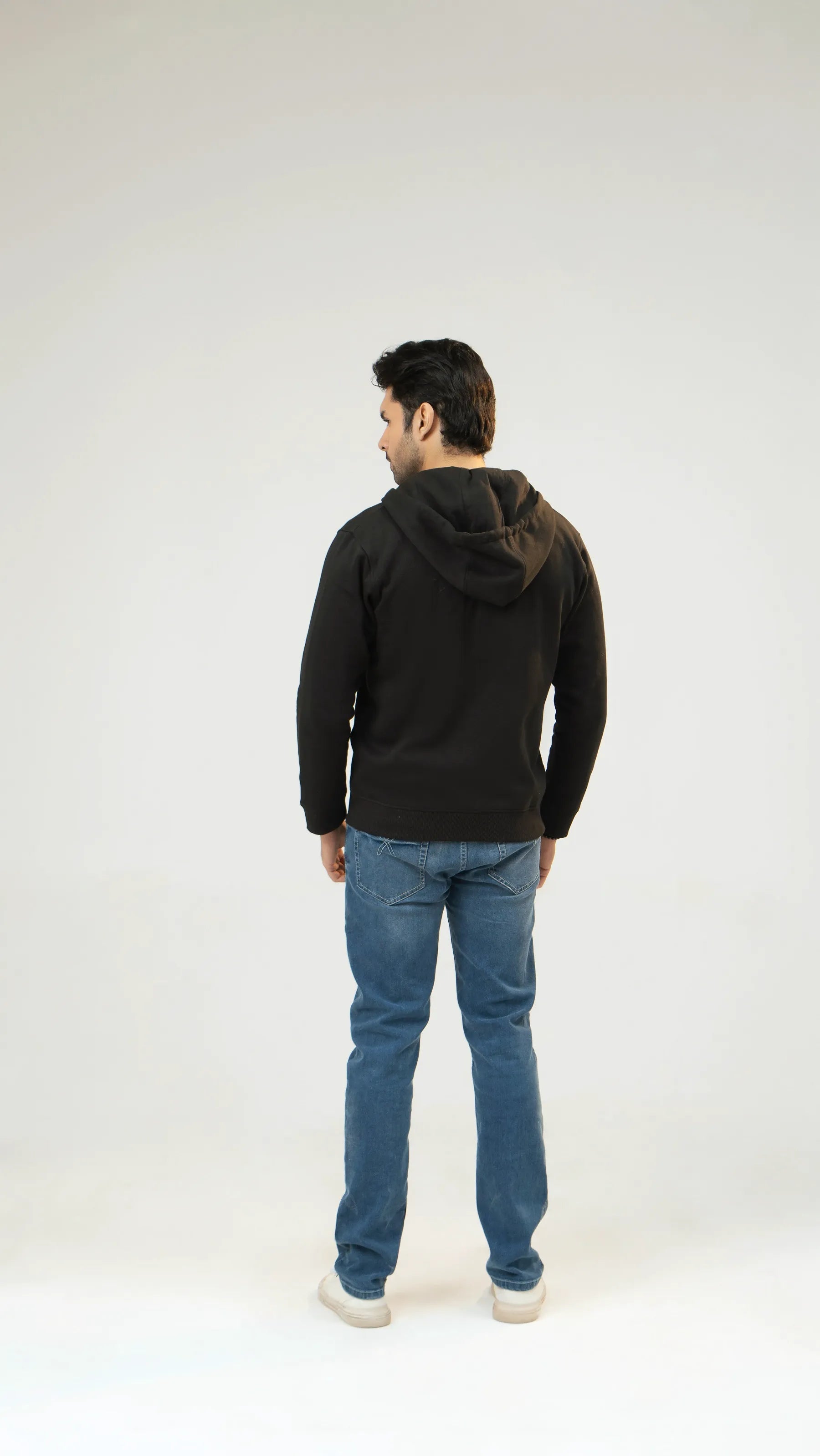 Men Regular Fit Hoodie - Black - Harwage