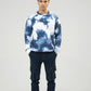 Men Regular Fit Sweatshirt - Blue Tie-Dye Camouflage - Harwage