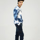 Men Regular Fit Sweatshirt - Blue Tie-Dye Camouflage - Harwage