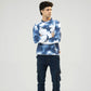 Men Regular Fit Sweatshirt - Blue Tie-Dye Camouflage - Harwage