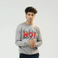 Men Regular Fit Sweatshirt - Gray - Harwage
