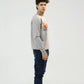 Men Regular Fit Sweatshirt - Gray - Harwage