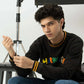 Men Regular Fit Sweatshirt - Black - Harwage