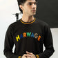 Men Regular Fit Sweatshirt - Black - Harwage
