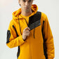 Men Regular Fit Hoodie - Yellow - Harwage