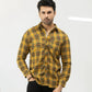 Men Casual Shirt - Yellow Check - Harwage