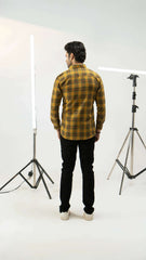 Men Casual Shirt - Yellow Check