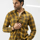 Men Casual Shirt - Yellow Check - Harwage
