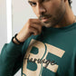 Men Regular Fit Sweatshirt - Green - Harwage