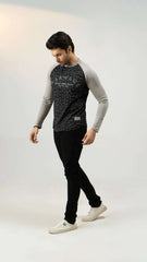 Men Full Sleeve T-Shirt - Gray