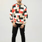 Men Regular Fit Sweatshirt - Geometric Checkered - Harwage