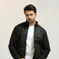 Men Parachute Jacket - Black - Harwage