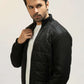 Men Parachute Jacket - Black - Harwage
