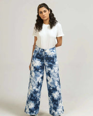 Tie & Dye Wide Leg Jeans