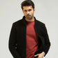 Men Wool Jacket - Black - Harwage