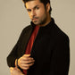 Men Wool Jacket - Black - Harwage