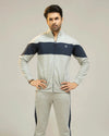 Men Regular Fit Tracksuit - Grey - Harwage
