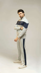 Men Regular Fit Tracksuit - Grey