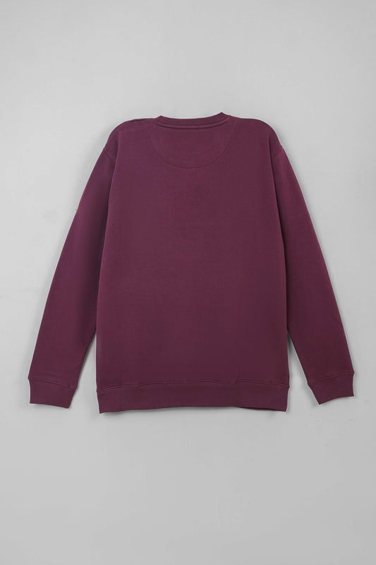 Men Regular Fit Sweatshirt – Maroon