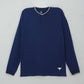 Men Ban Collar Full-Sleeve T-Shirt – Blue