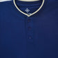 Men Ban Collar Full-Sleeve T-Shirt – Blue