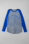 Men Printed Full-Sleeve T-Shirt - Grey/Blue