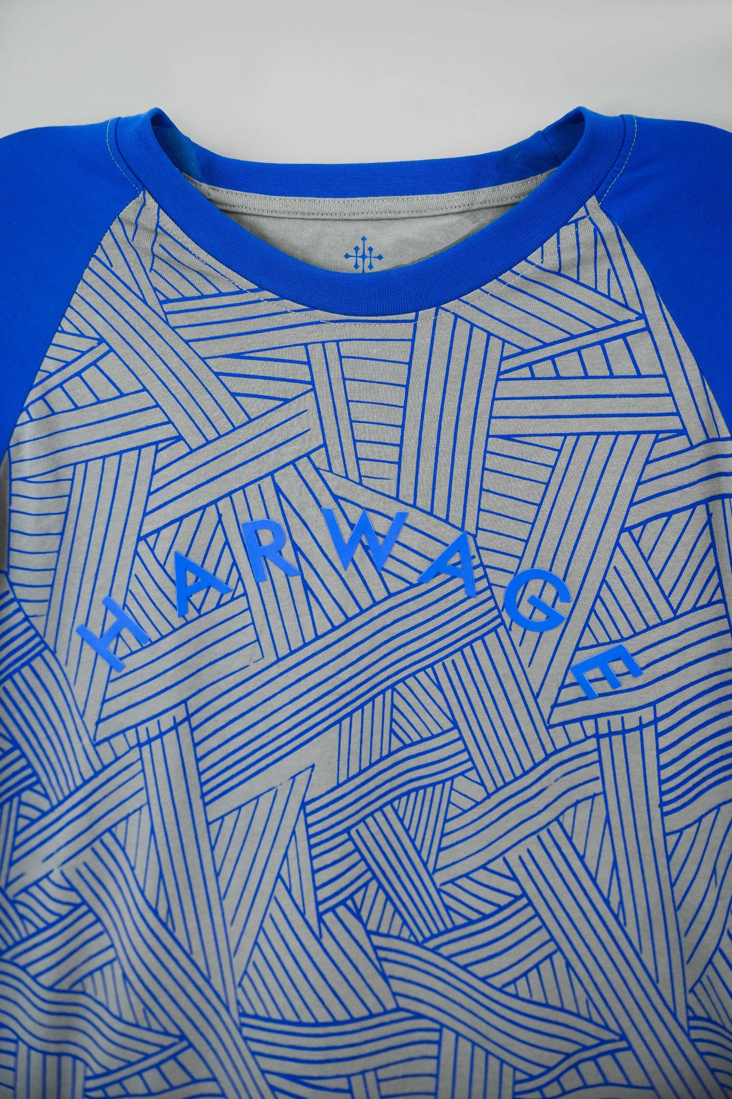 Men Printed Full-Sleeve T-Shirt - Grey/Blue