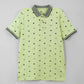 Men's All-Over Printed Jersey Polo Shirt - Lime Cream