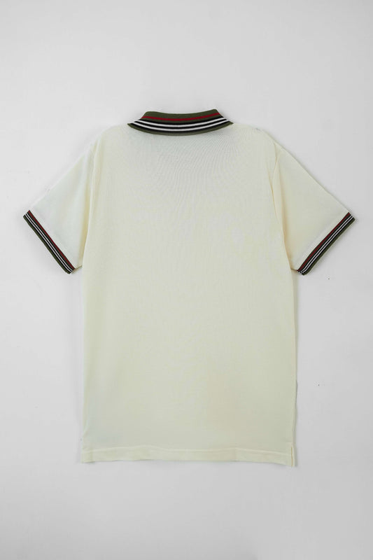 Boys' Regular Fit Pique Polo Shirt - Optic White