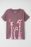 Little Girls' Graphic Tee - Deep Taupe