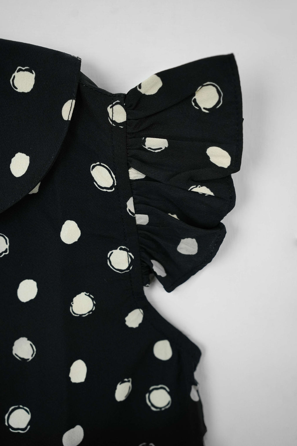 Little Girls' Peter Pan Collar Shirt - Black