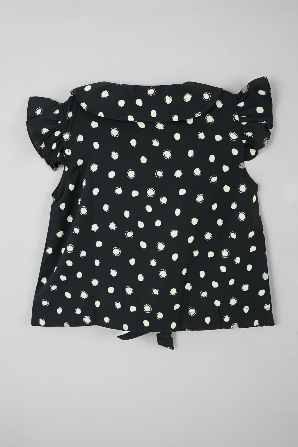 Little Girls' Peter Pan Collar Shirt - Black