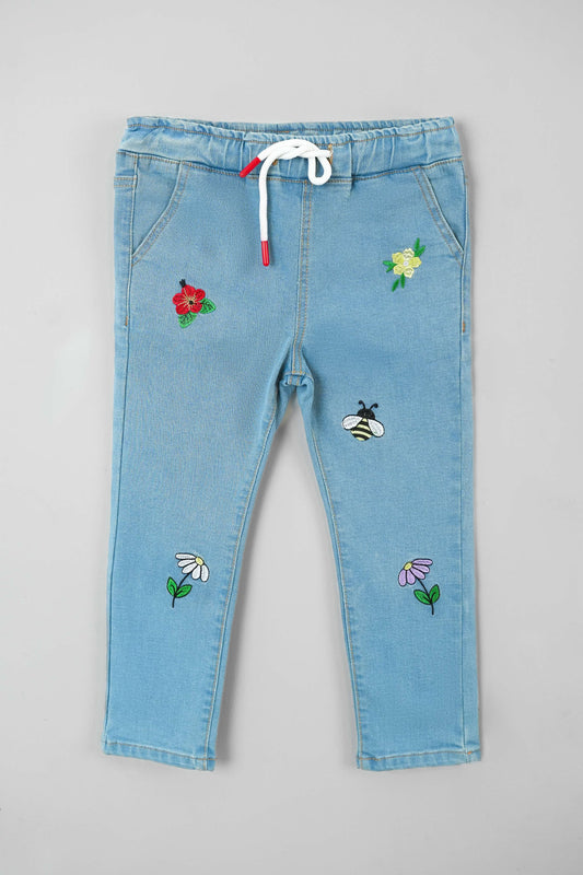 Little Girls' Straight Fit Denim Jeans - Light Blue