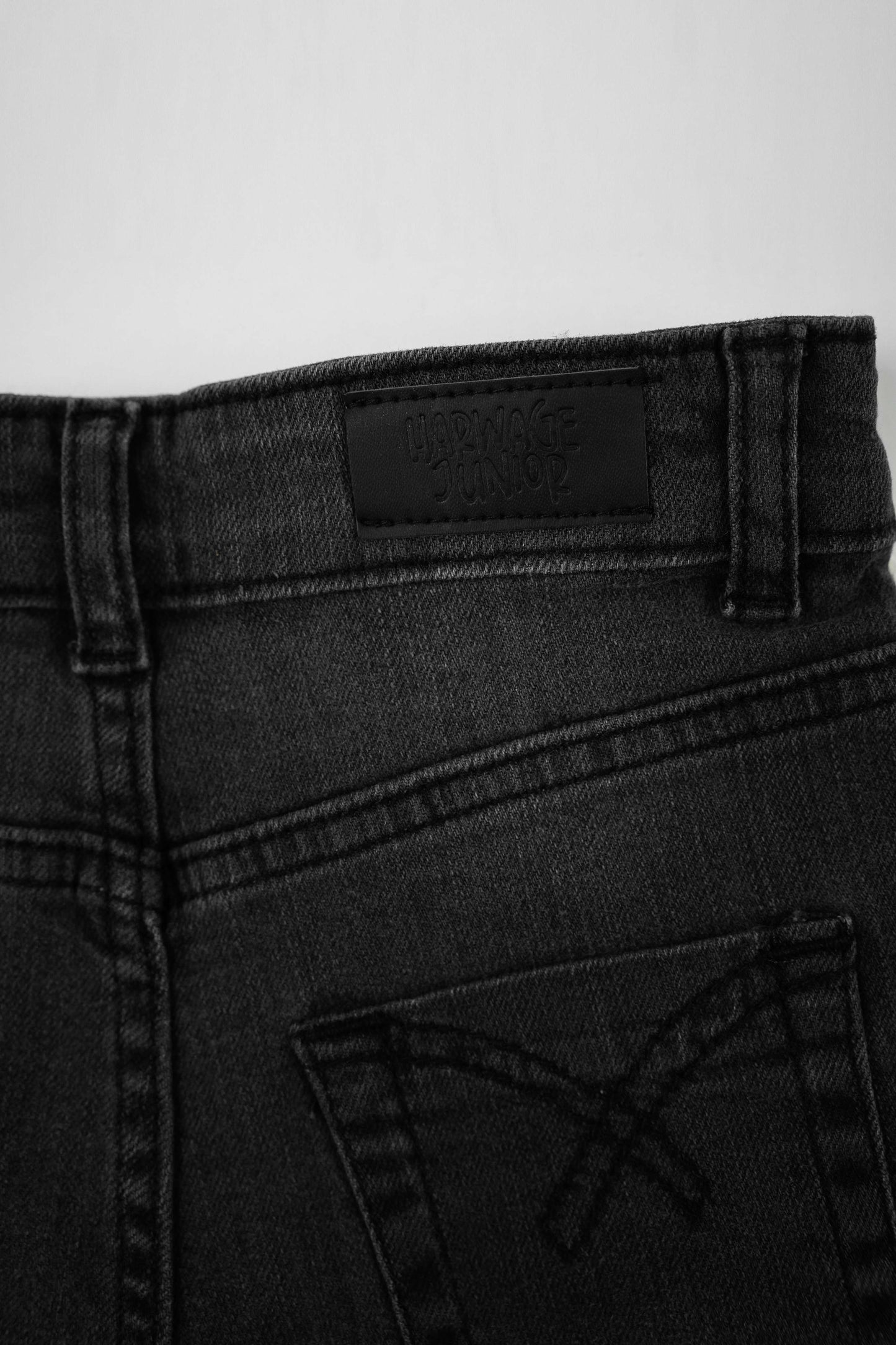 Girls' Straight Fit Denim Jeans -  black