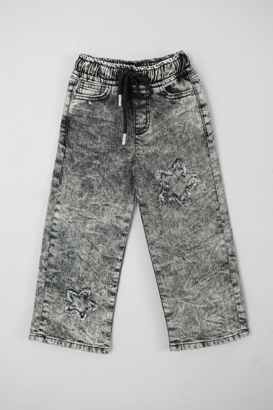 Little Girls' Straight Fit Denim Jeans - Grey