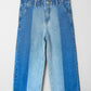 Girls' Wide Leg Denim Jeans - multi